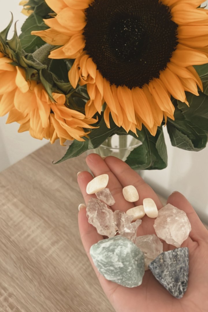 Wasserstein Mischung "Flower Power" - Edelsteinset für deine Blumen