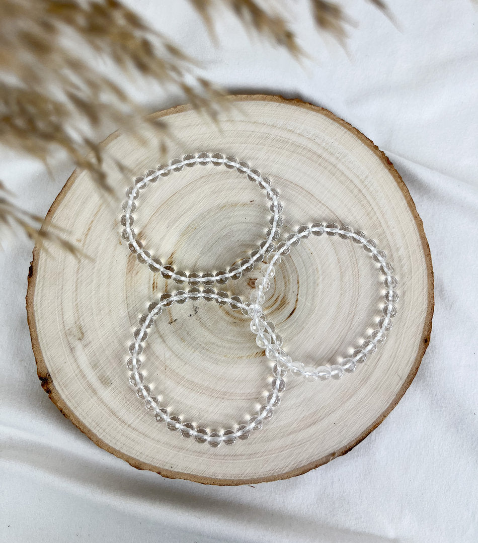 Bergkristall Armband 6 mm facettiert