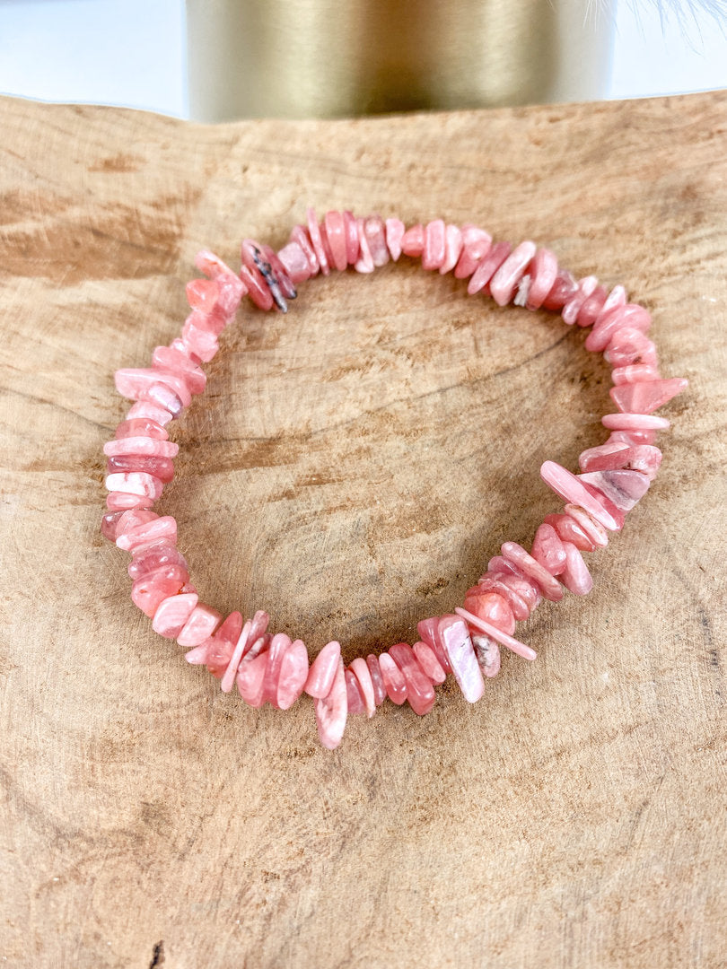 Splitterarmband Rhodochrosit, Splitter ca. 6mm