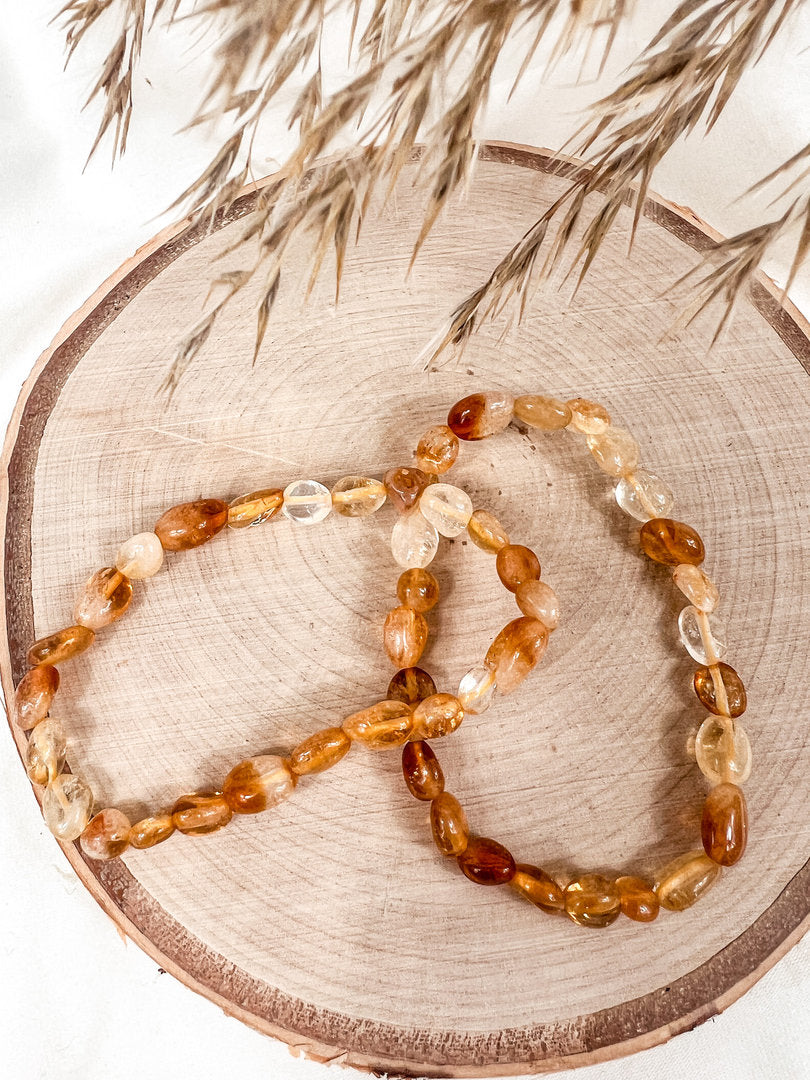 Citrin (gebrannt) Armband "Nuggets"