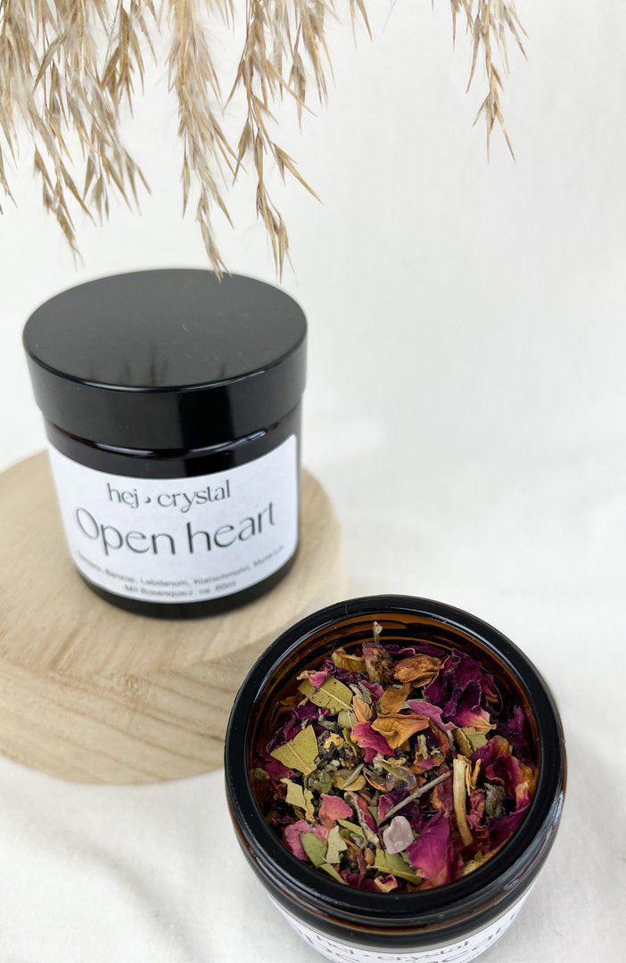Crystal Räuchermischung lose "Open heart" mit Rosenquarz