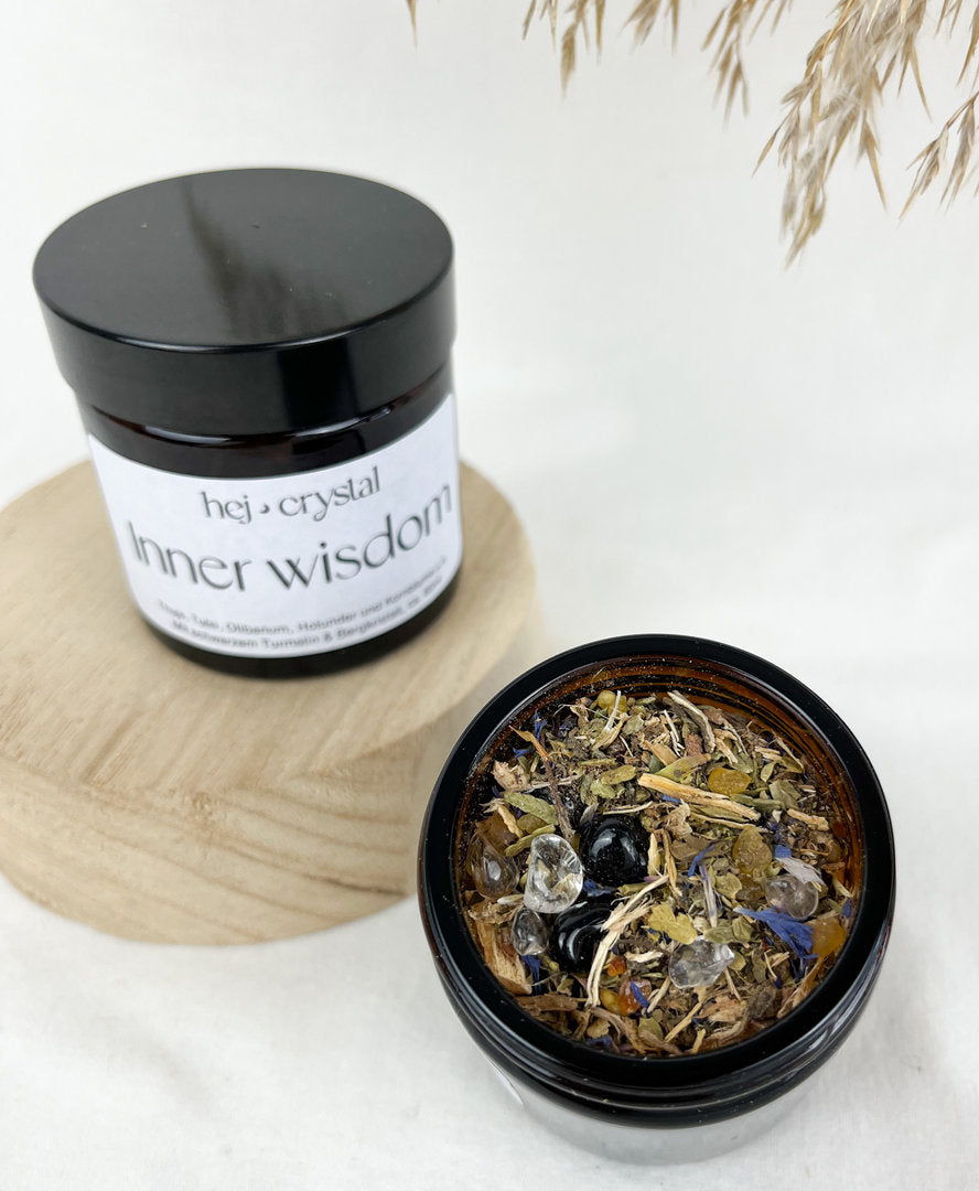 Crystal Räuchermischung "Inner wisdom" finde deine Wahrheit, mit Turmalin & Bergkristall