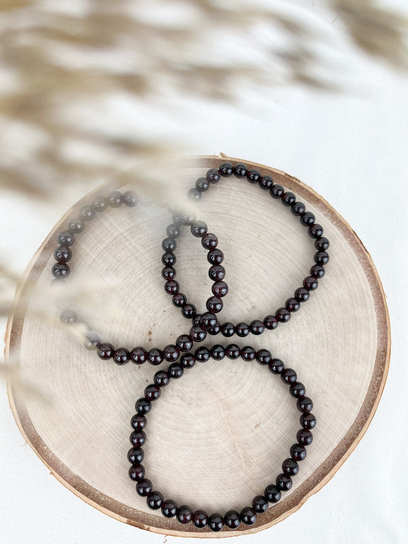 Granat Armband 6 mm