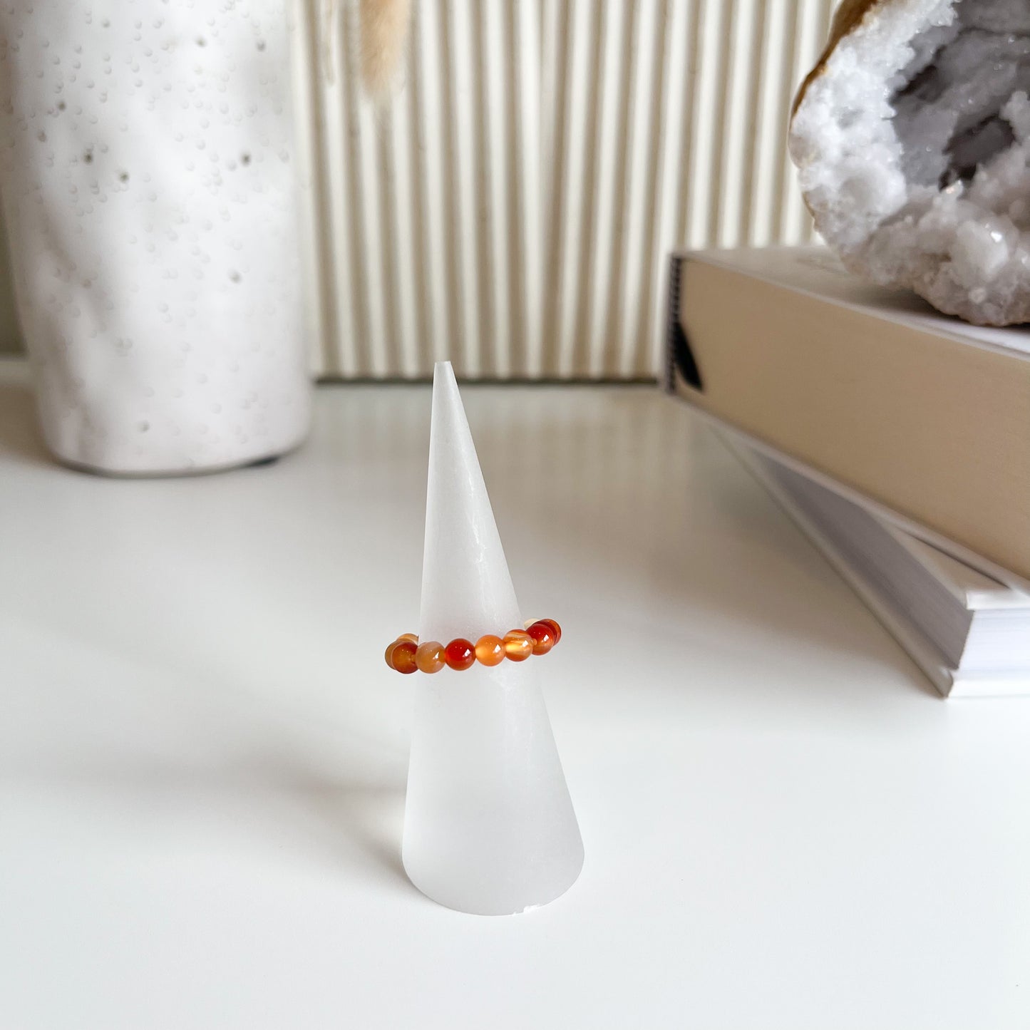 Edelsteinring auf Gummiband- verschiedene Ausführungen