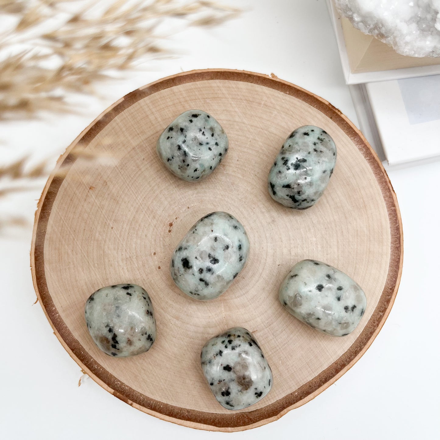 Kiwi Jaspis Trommelstein