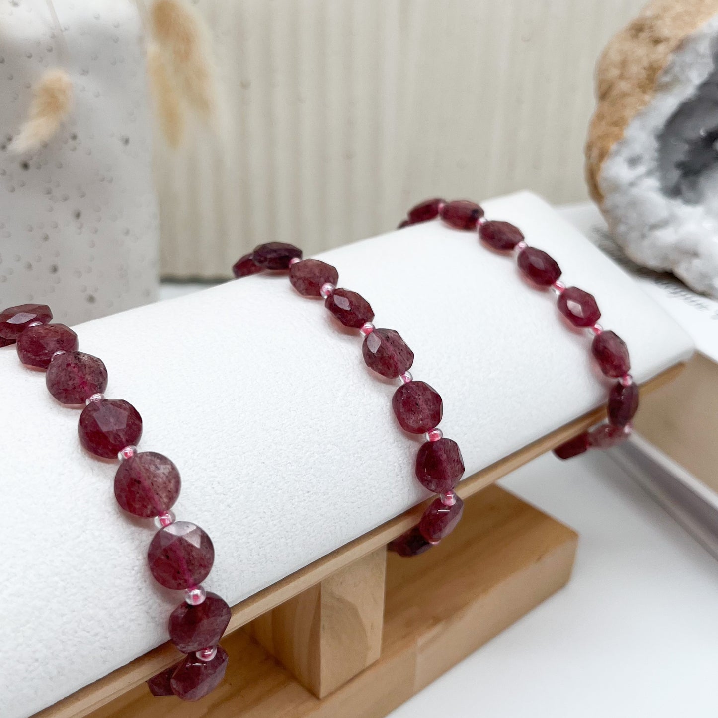 Red Healer ( Hämatoid) Armband facettiert