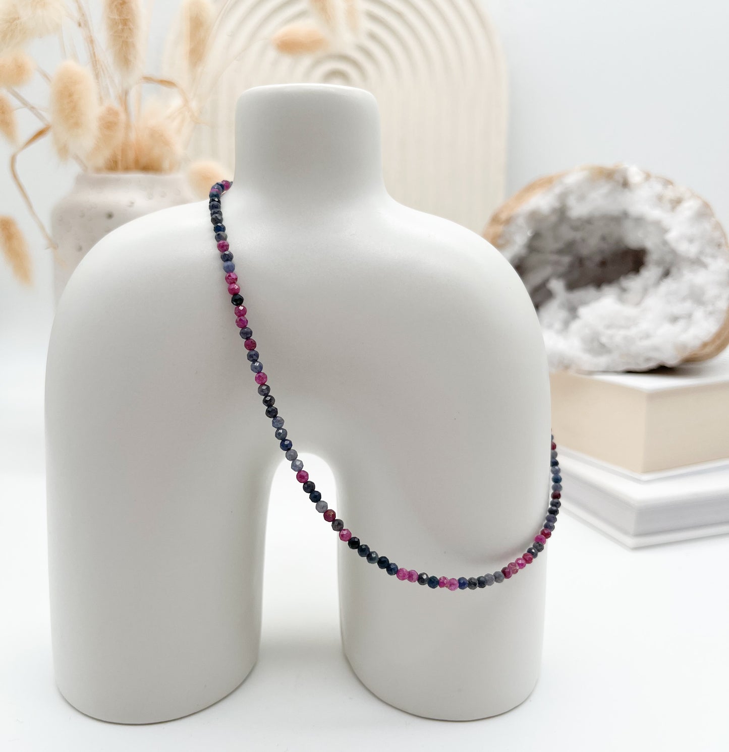 Magische Kette✨ Rubin mit Saphir