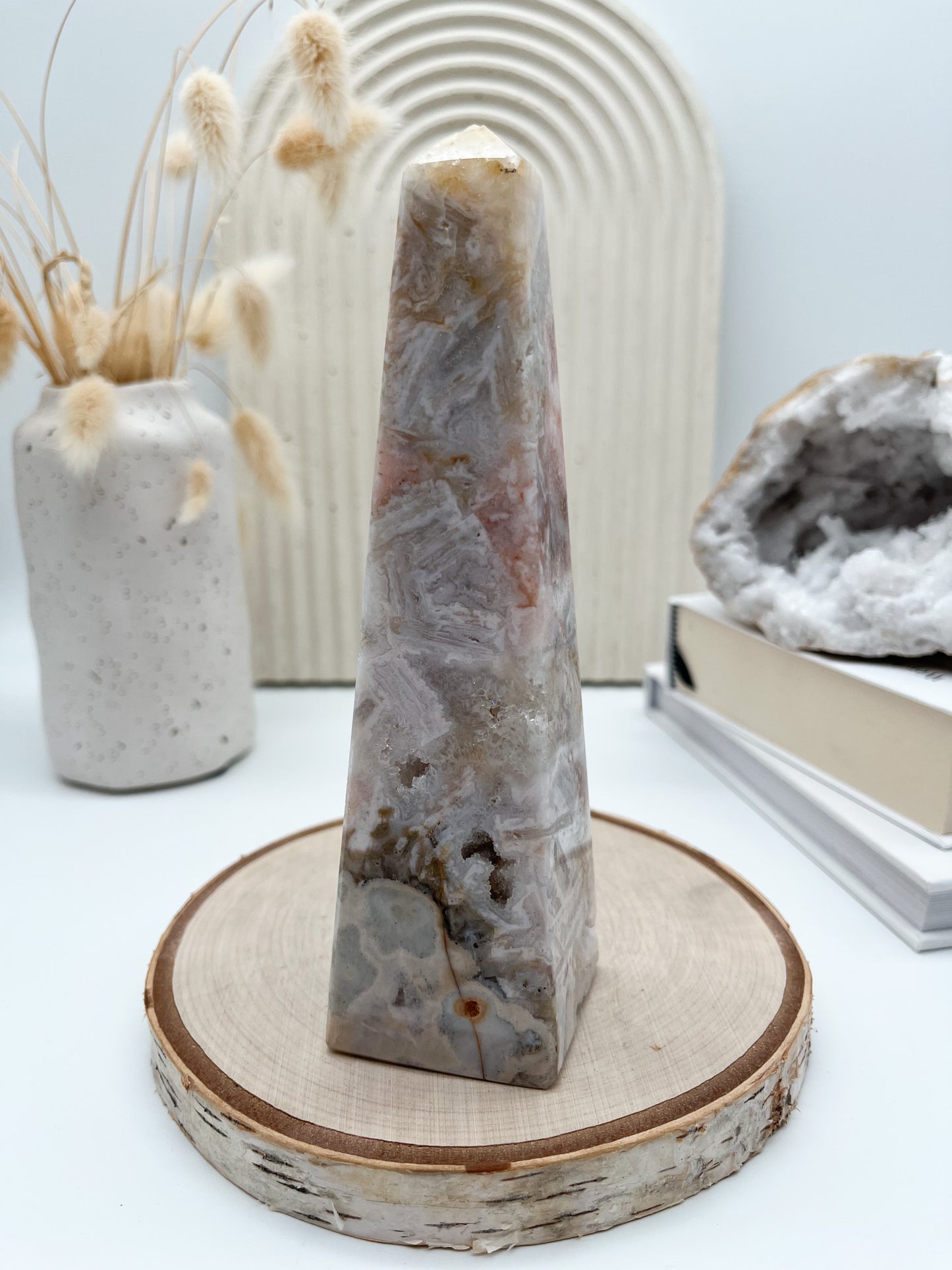 Zauberhafter Rosa Amethyst Obelisk 💫🌸