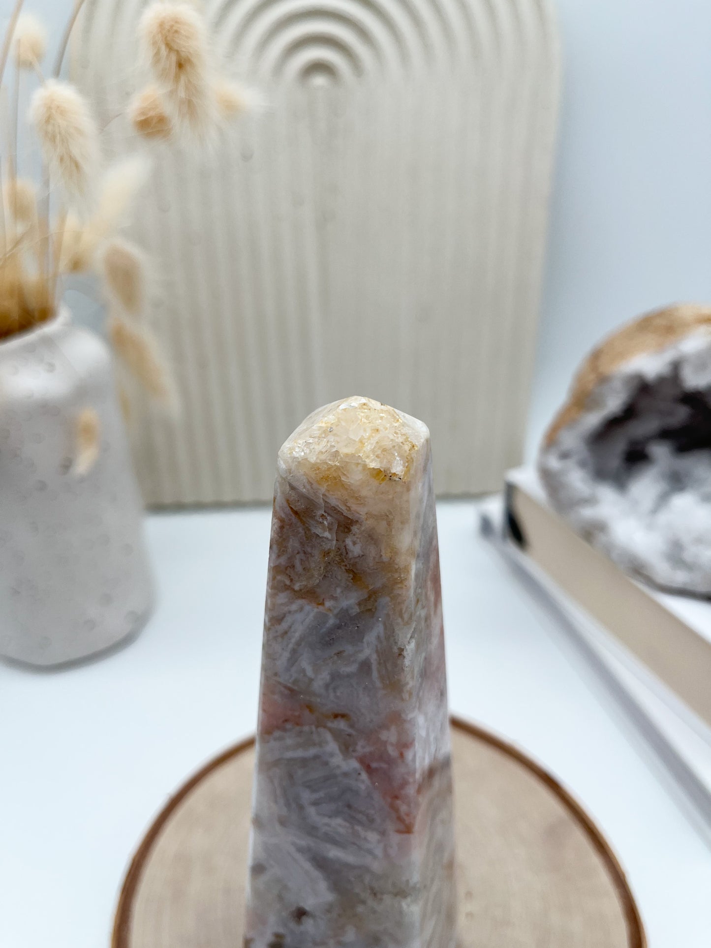 Zauberhafter Rosa Amethyst Obelisk 💫🌸