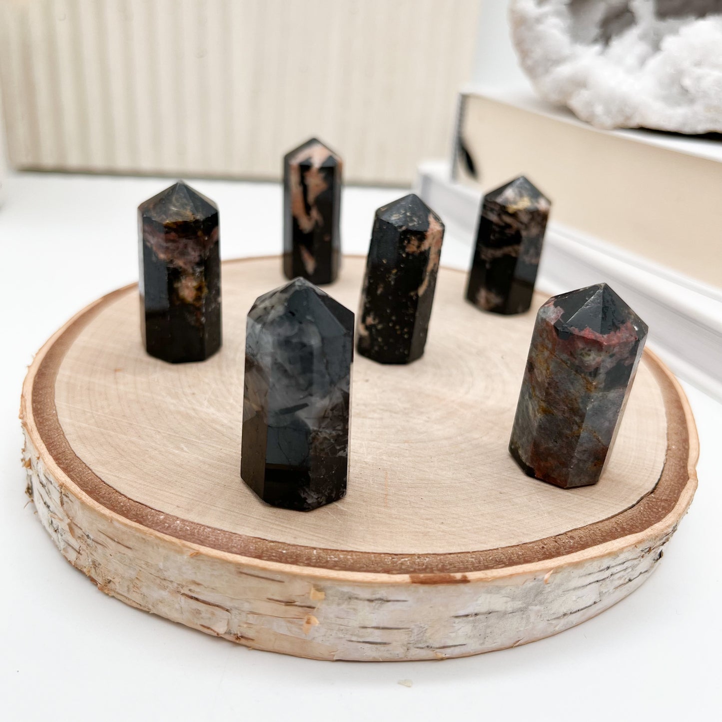 "Bunte" Turmalin Schörl Spitzen für Schutz🛡️