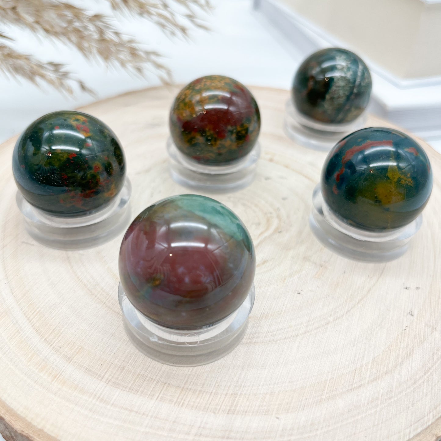 Schöne 💫 Heliotrop Kugel 🟢