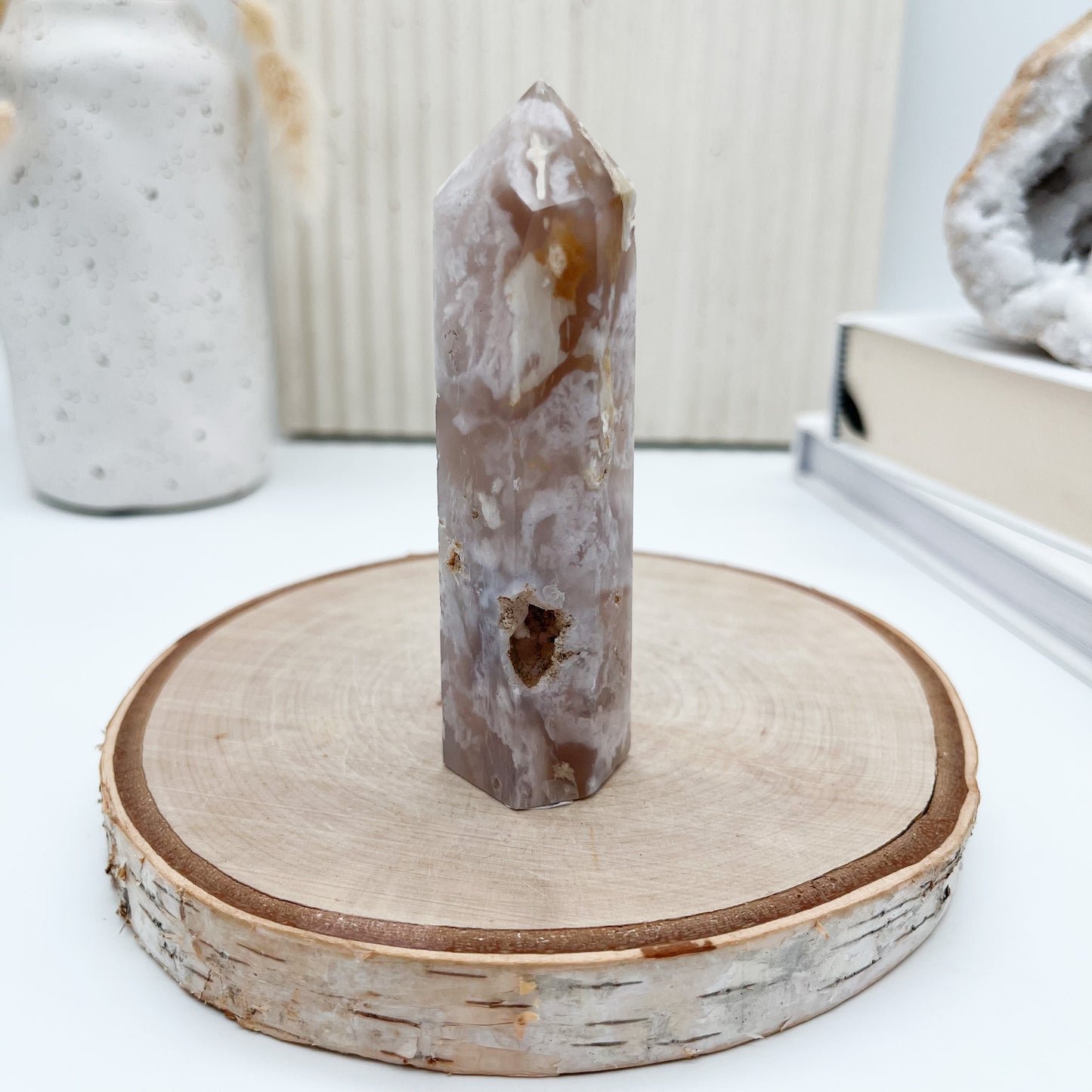Kirschblüten Chalcedon Spitze für deine Selbstliebe 🌸