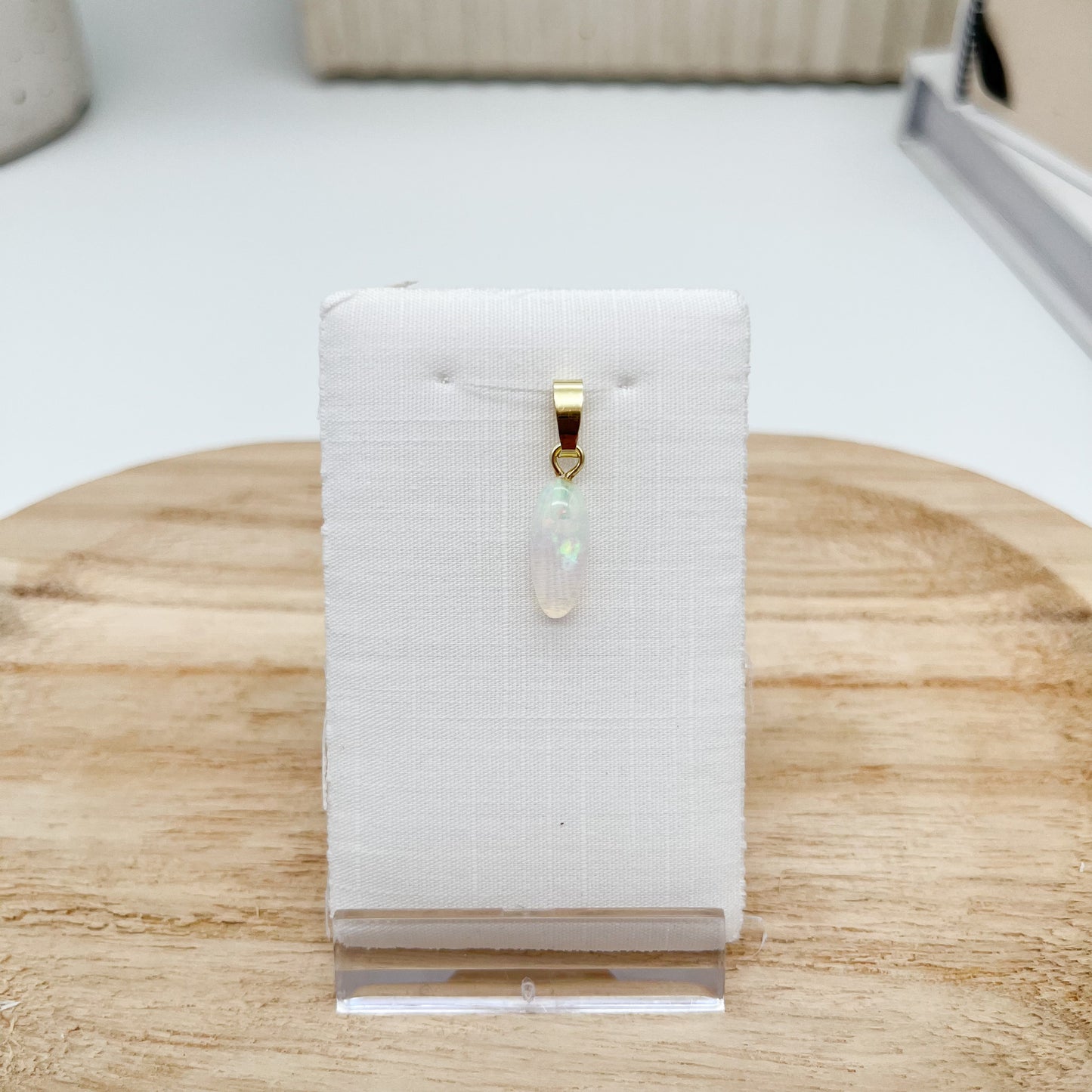 Kraftvoller 💫 Opal Anhänger in AA Qualität, vergoldet✨