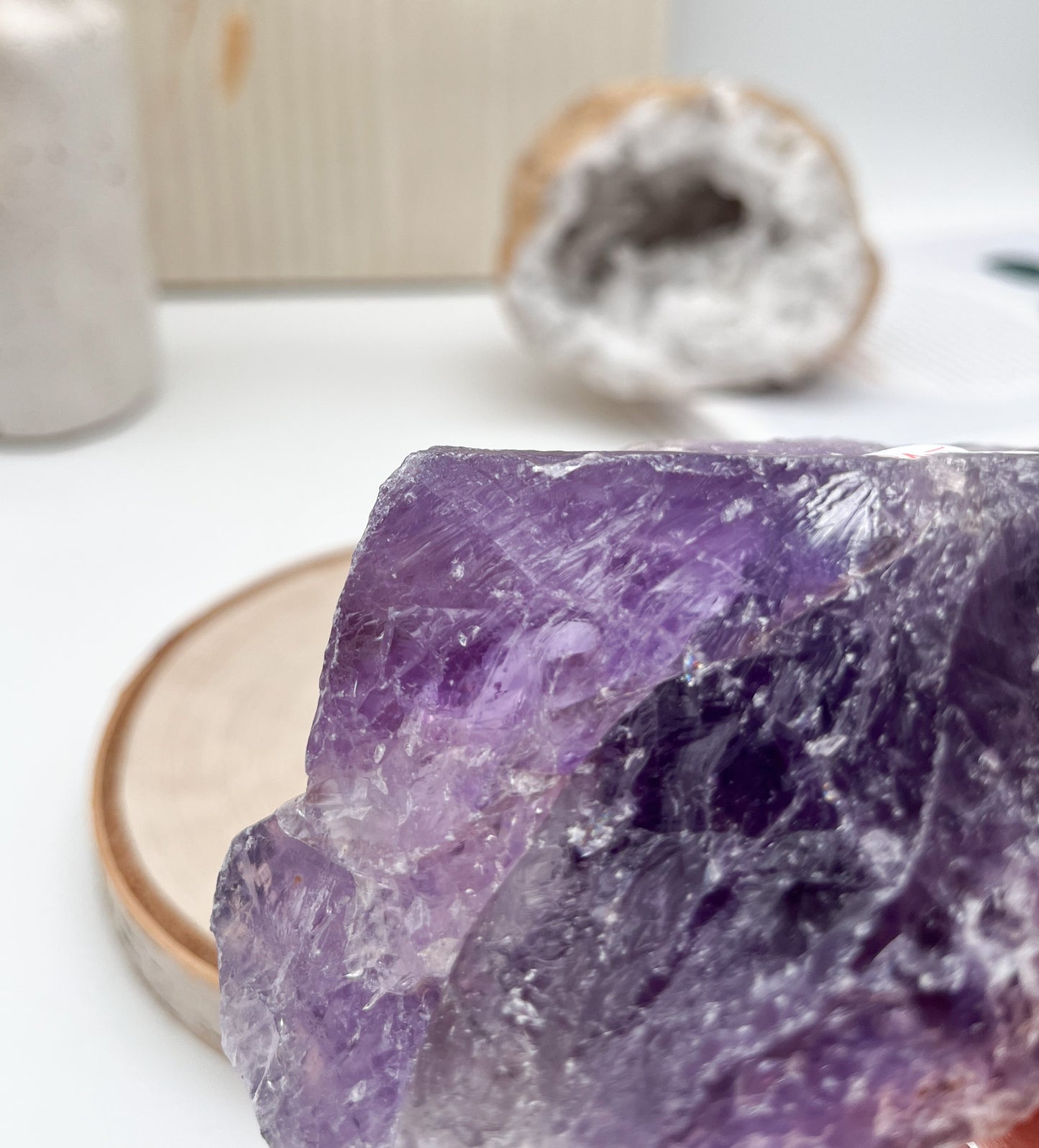 💜Amethyst Rohstein Gr. XL, für "Inneren Frieden"🕊️, eine gute Raumenergie🏠 und besseren Schlaf🛌🏼🌙