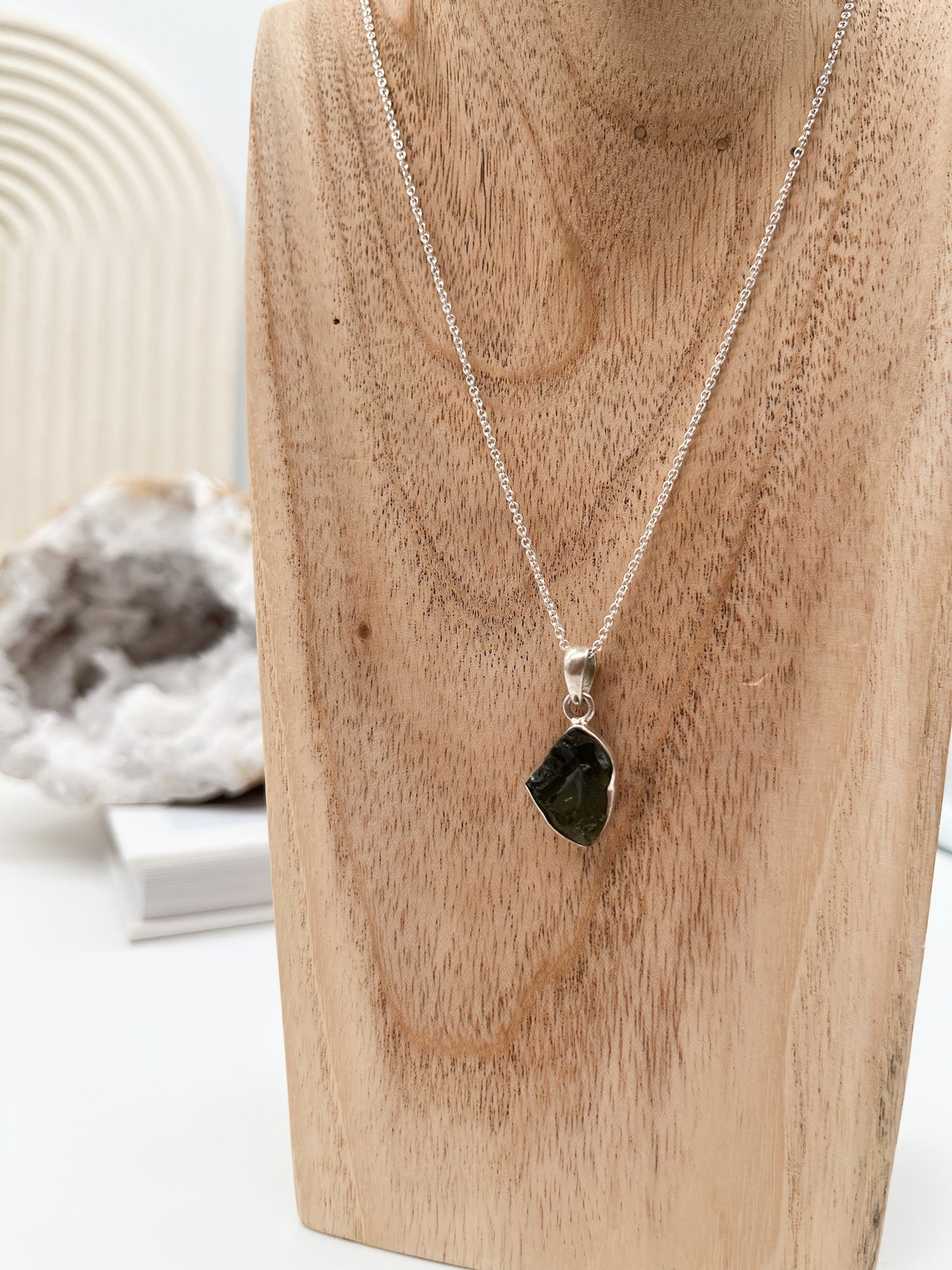 Moldavit💚 Anhänger in Silber SELTEN ❗