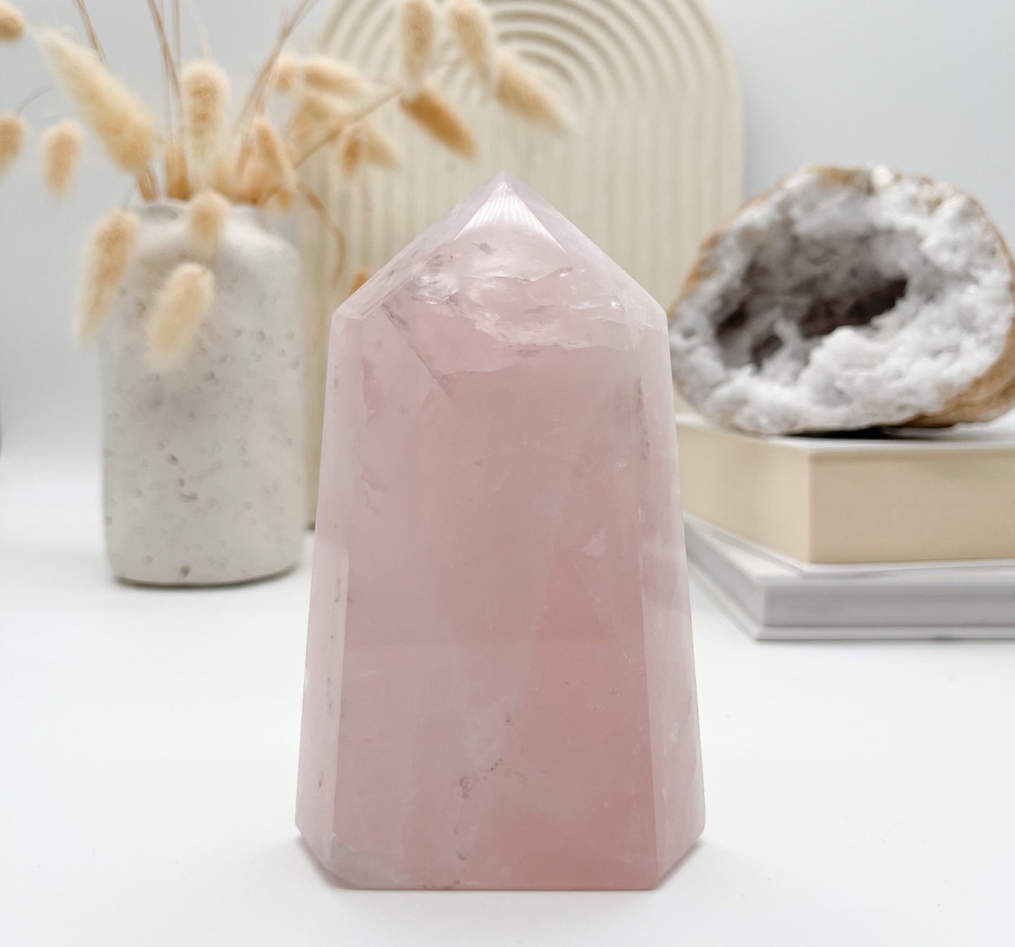 Tolle Rosenquarz Spitze, für 💖Liebe, Treue, Beziehung u. Freundschaft