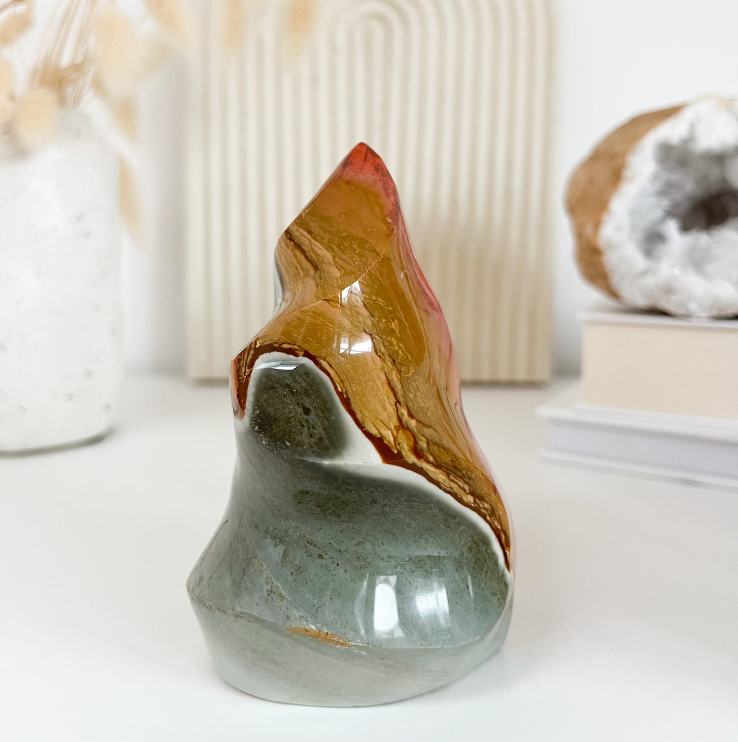 Polychrom Jaspis zieht 😀Freude, Glück🍀 u. Zufriedenheit 💫an