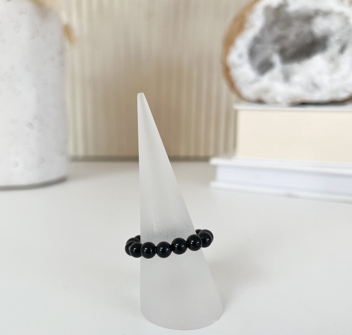 Edelsteinring auf Gummiband- verschiedene Ausführungen
