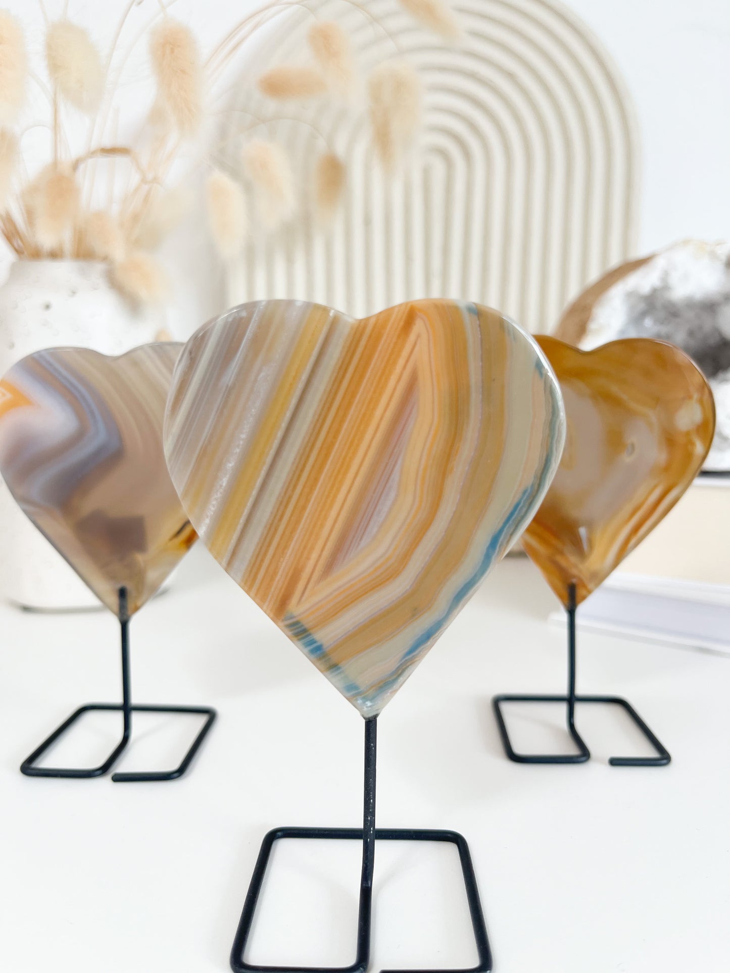 Achat Herzen auf Ständer