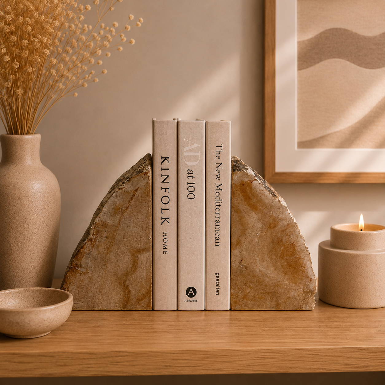 BOOKGIRLS aufgepasst: Buchstützen Versteinertes Holz