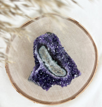 Amethyst Stufe mit Auge