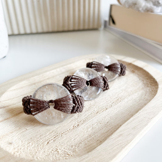 Bergkristall Donut für Halfter & Halsband