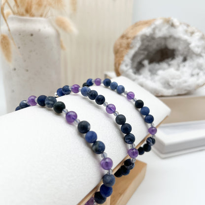 "Anti Stress" Armband Amethyst und Sodalith