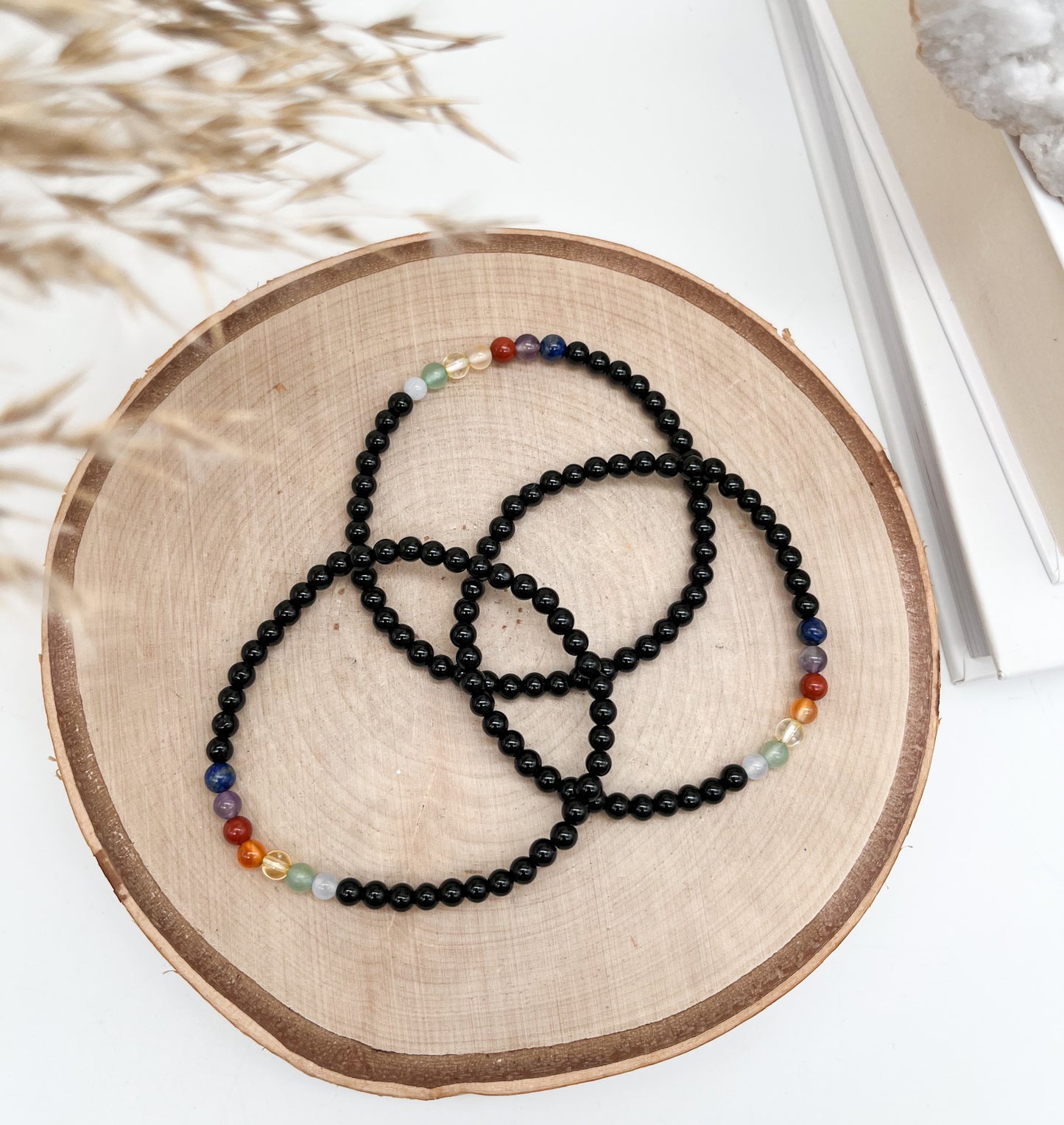 Onyx Chakra Armband für deine Balance 🌈