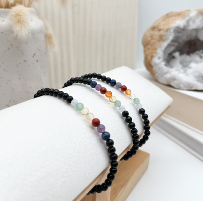 Onyx Chakra Armband für deine Balance 🌈