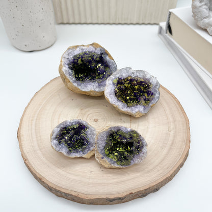 Quarz Geode bedampft ✨ "Magic Violett" 💜