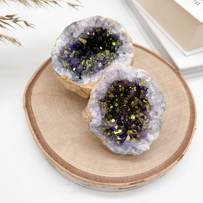 Quarz Geode bedampft ✨ "Magic Violett" 💜