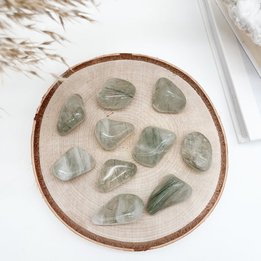 NEU 💫 Aktinolithquarz 💚Trommelstein SELTEN ✨
