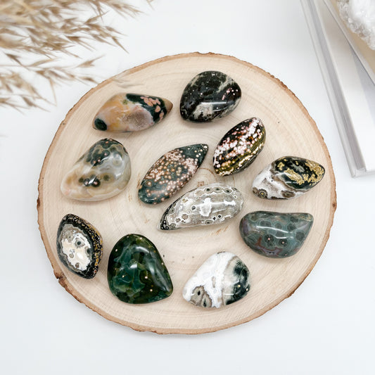 ✨Traumhaft schöne Ozean Jaspis🤩 Trommelsteine Vene 8 - SUPER SELTEN