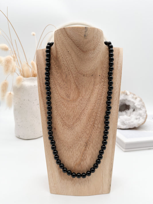 Turmalin 🖤 Schörl Kugelkette 45cm 💫