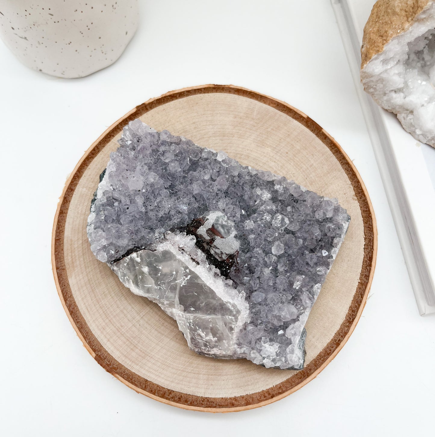 Sehr schöne💜 Amethyst Stufe mit Calcit💫