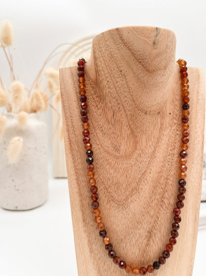 Wunderschöne Hessonit (Granat orange) Kette für mehr Lebensfreude, Hoffnung 💫und Glück🍀