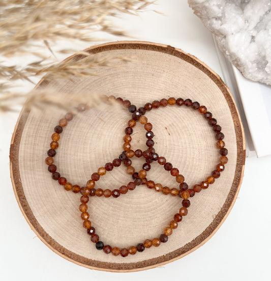 Wunderschönes Hessonit (Granat orange) Armband für mehr 😊Lebensfreude, Hoffnung 💫und Glück🍀