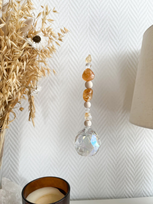 Kraftvoller Suncatcher "Lebensfreude und Fülle" ✨🧡