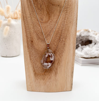 Sehr schöne Achat Geode 🤎Anhänger in Silber