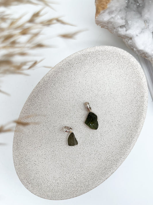 Moldavit💚 Anhänger in Silber SELTEN ❗