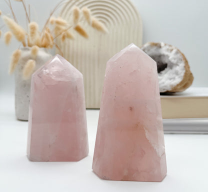 Tolle Rosenquarz Spitze, für 💖Liebe, Treue, Beziehung u. Freundschaft