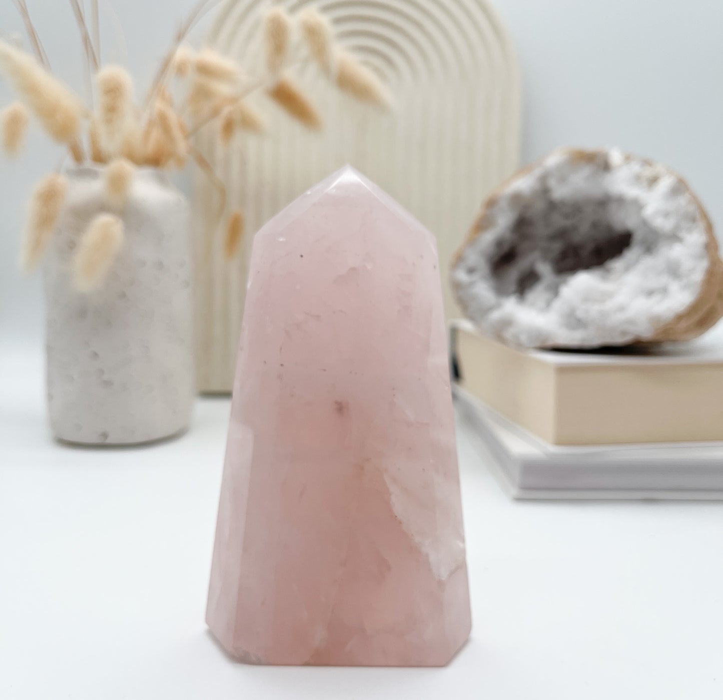 Tolle Rosenquarz Spitze, für 💖Liebe, Treue, Beziehung u. Freundschaft