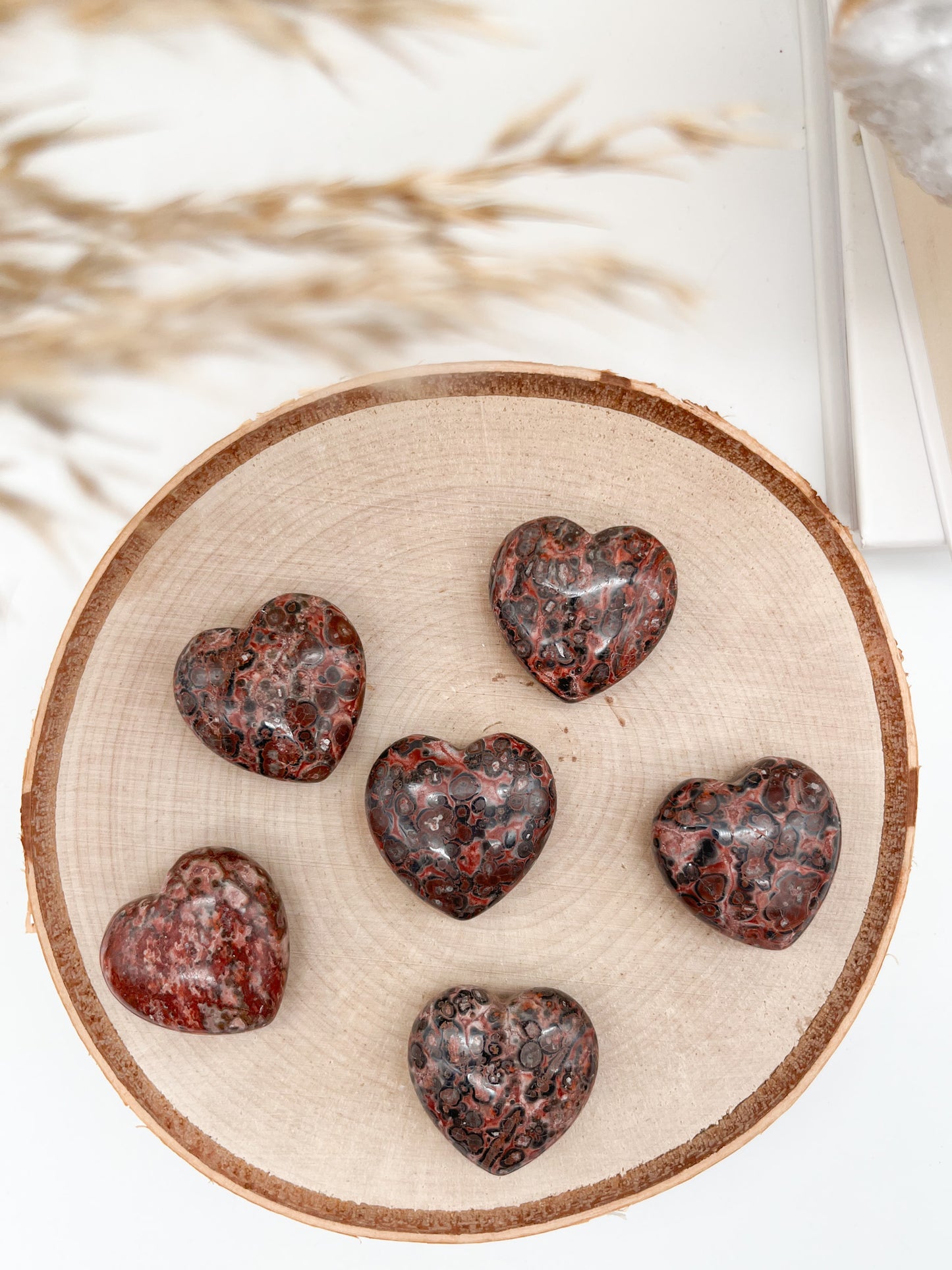 Leoparden Jaspis🧡 Herz - mindert 😱Ängste u. baut negative ⚡Emotionen ab