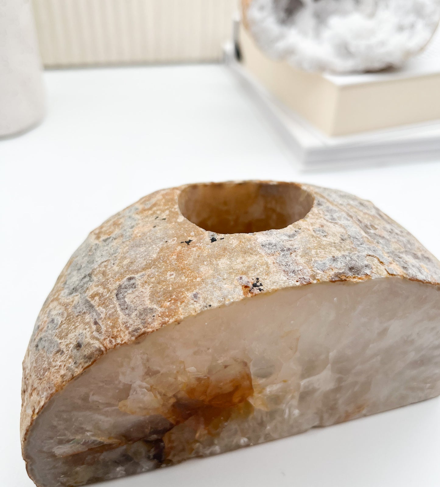 Stimmungsvolles Achat🕯️Teelicht - lindert Stress , hebt die ☺️Stimmung und bietet Schutz🛡️