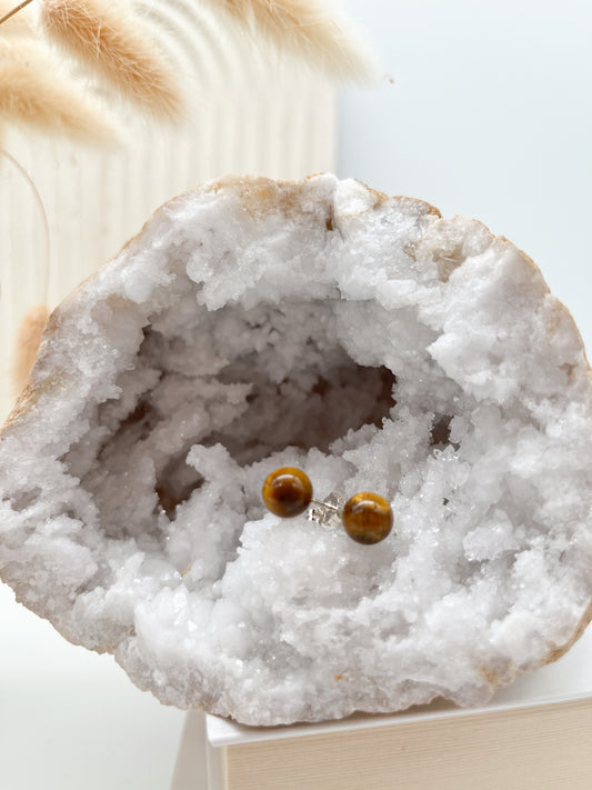 Tigerauge Ohrstecker, für mehr Mut, 🦺Sicherheit u. Schutz🛡️