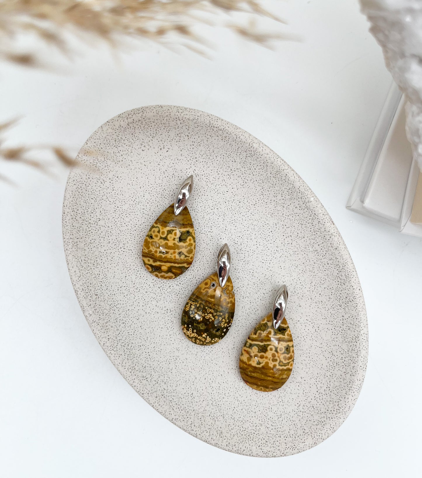 Super schöne Ozean Jaspis Anhänger, Unterstützung bei Sorgen,⚡(Schul-) Stress, Erneuerung u.💫Wandel