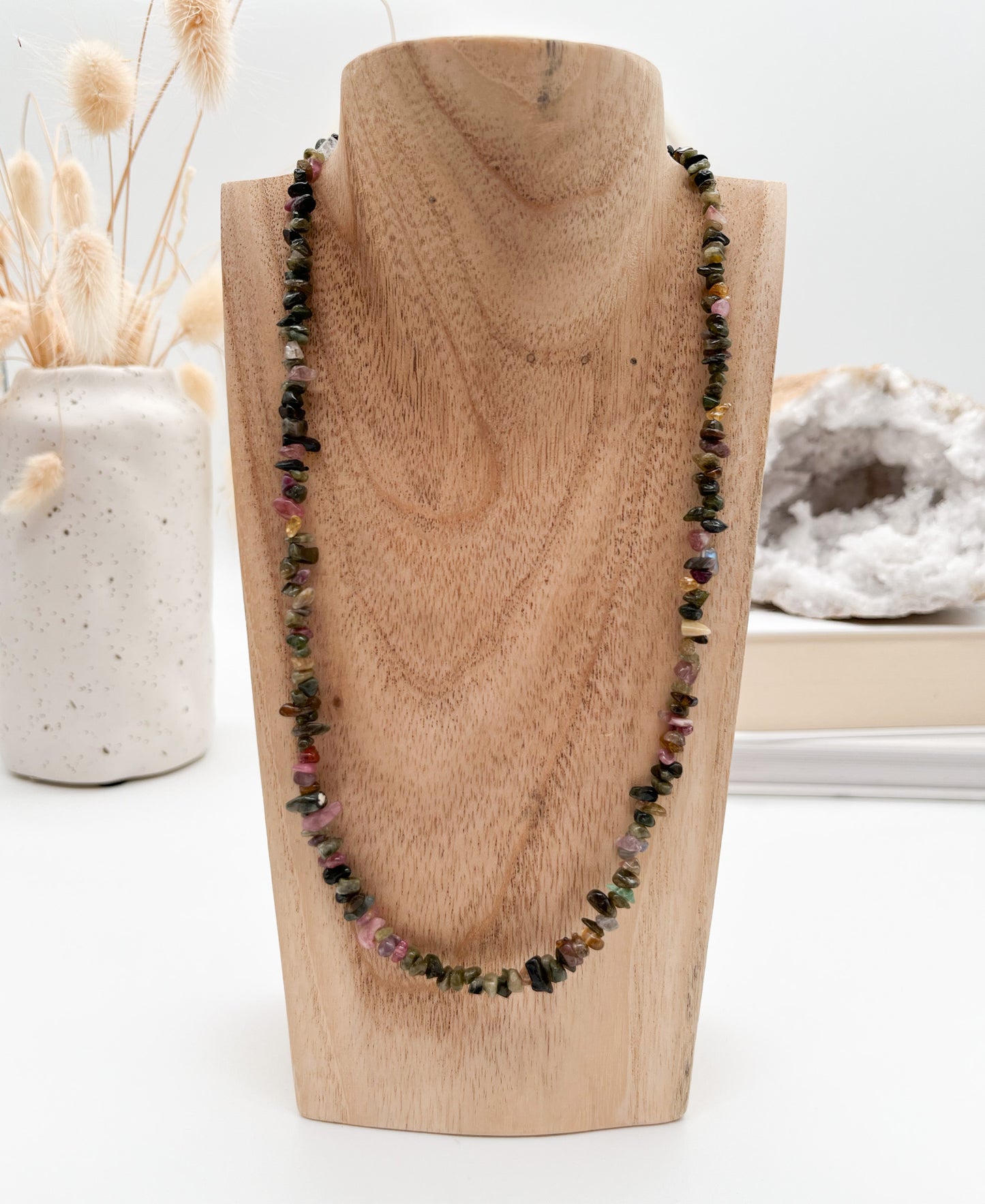 Sehr schöne Turmalin Mix 🩷🖤💚Splitterkette