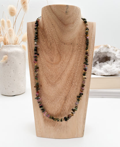 Sehr schöne Turmalin Mix 🩷🖤💚Splitterkette