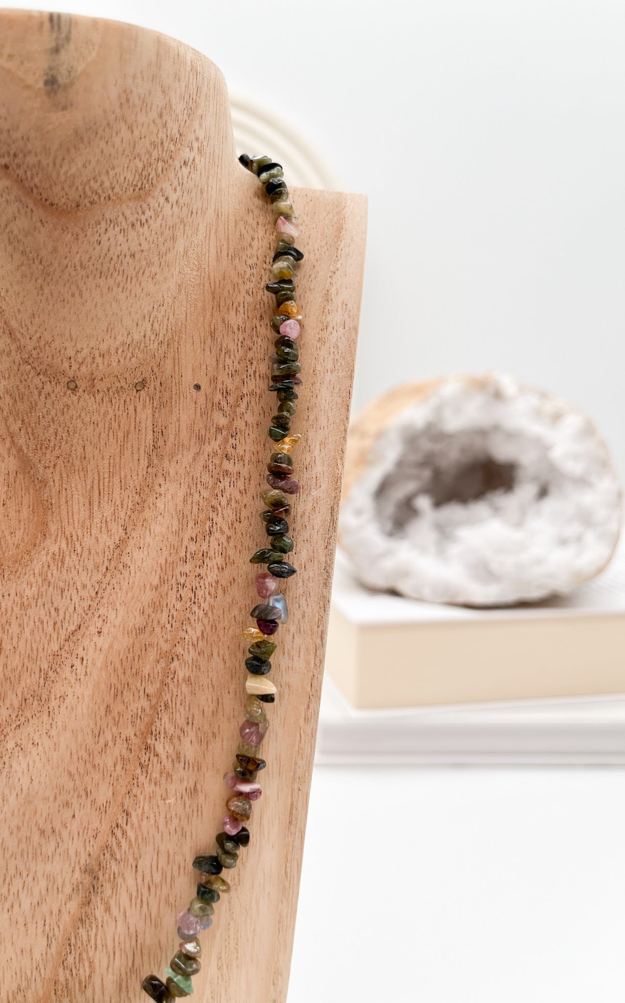 Sehr schöne Turmalin Mix 🩷🖤💚Splitterkette