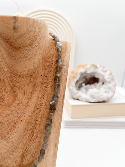 Schöne Labradorit Kette, zieht 💖Freude, Glück🍀 u. Erfolg 💫in dein Leben